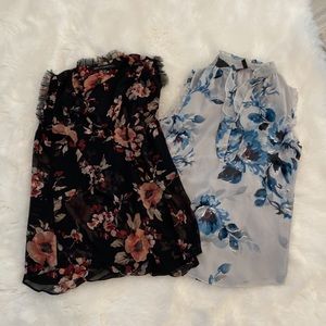 WHBM floral v neck bundle